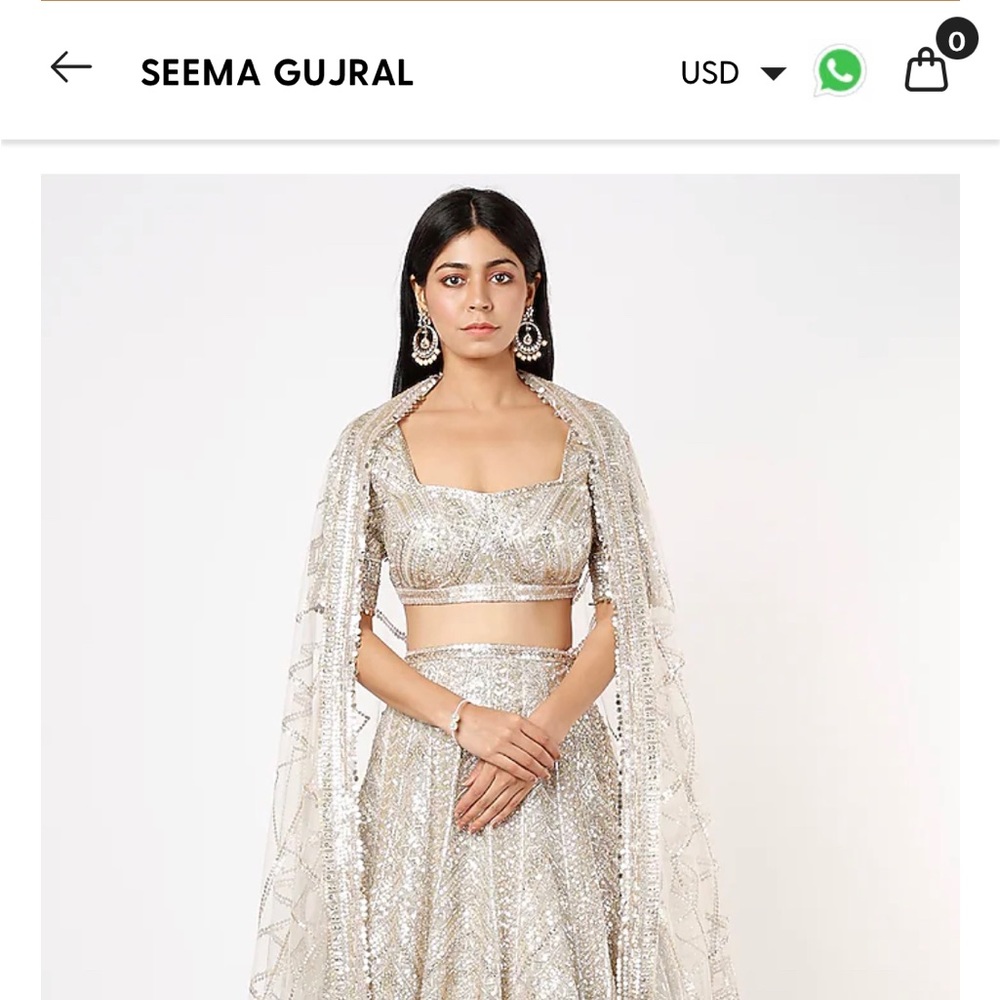 Seema Gujral Lehenga - Currently Selling For $2500 on Pernia’s Pop Up